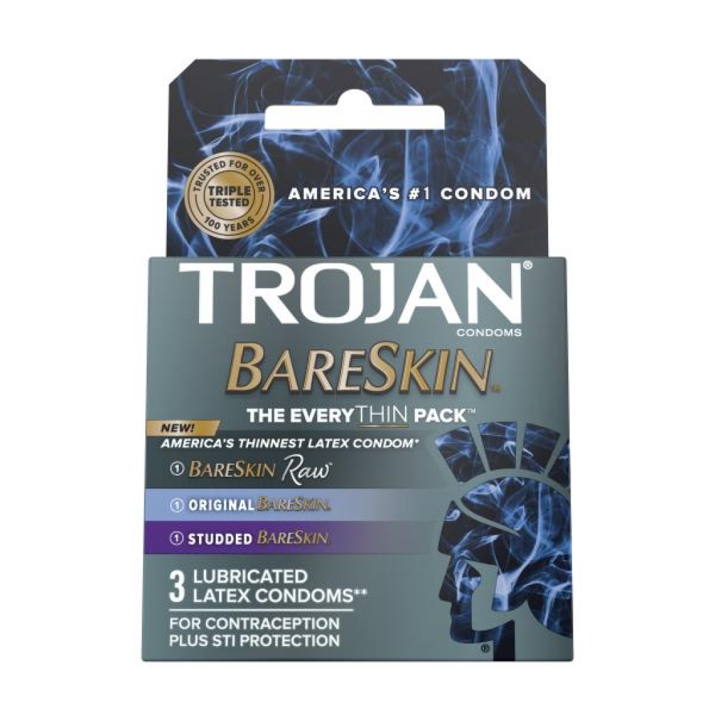 Trojan Bareskin Everythin 3ct - Paradise Products