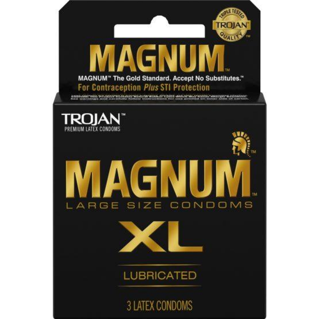 Trojan Magnum XL 3 Pack Latex Condoms - Trojan