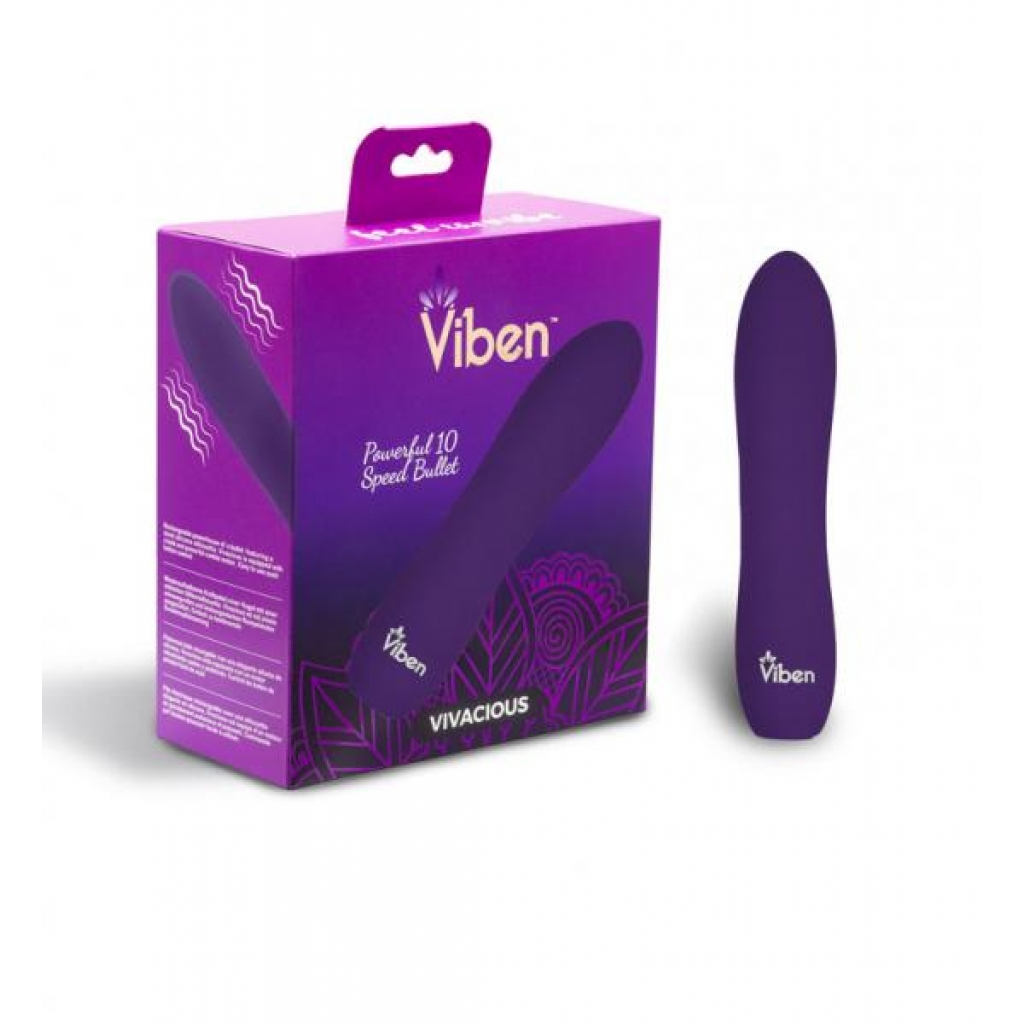 Viben Vivacious 10 Function Bullet Violet - Viben