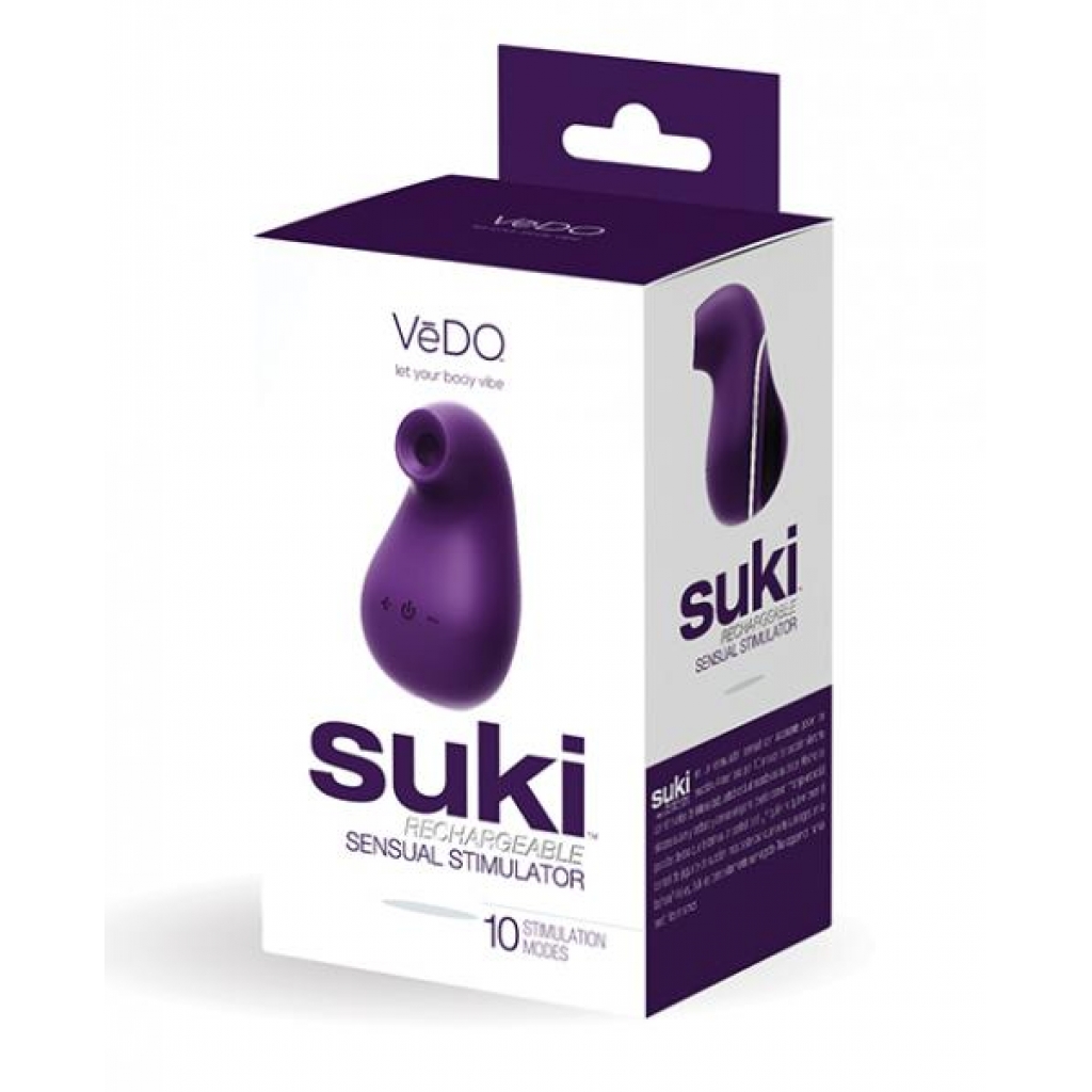 Vedo Suki Rechargeable Vibrating Sucker Deep Purple - Vedo