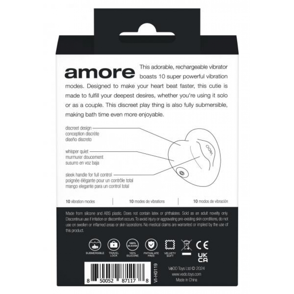 Vedo Amore Rechargeable Vibe Black - Vedo