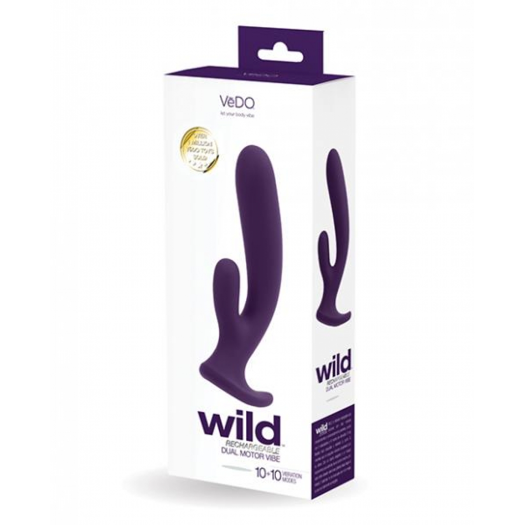 Vedo Wild Rechargeable Dual Vibe Purple - Vedo