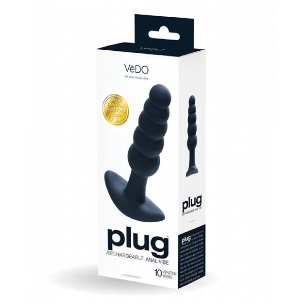 Vedo Plug Rechargeable Anal Plug Black Pearl - Vedo