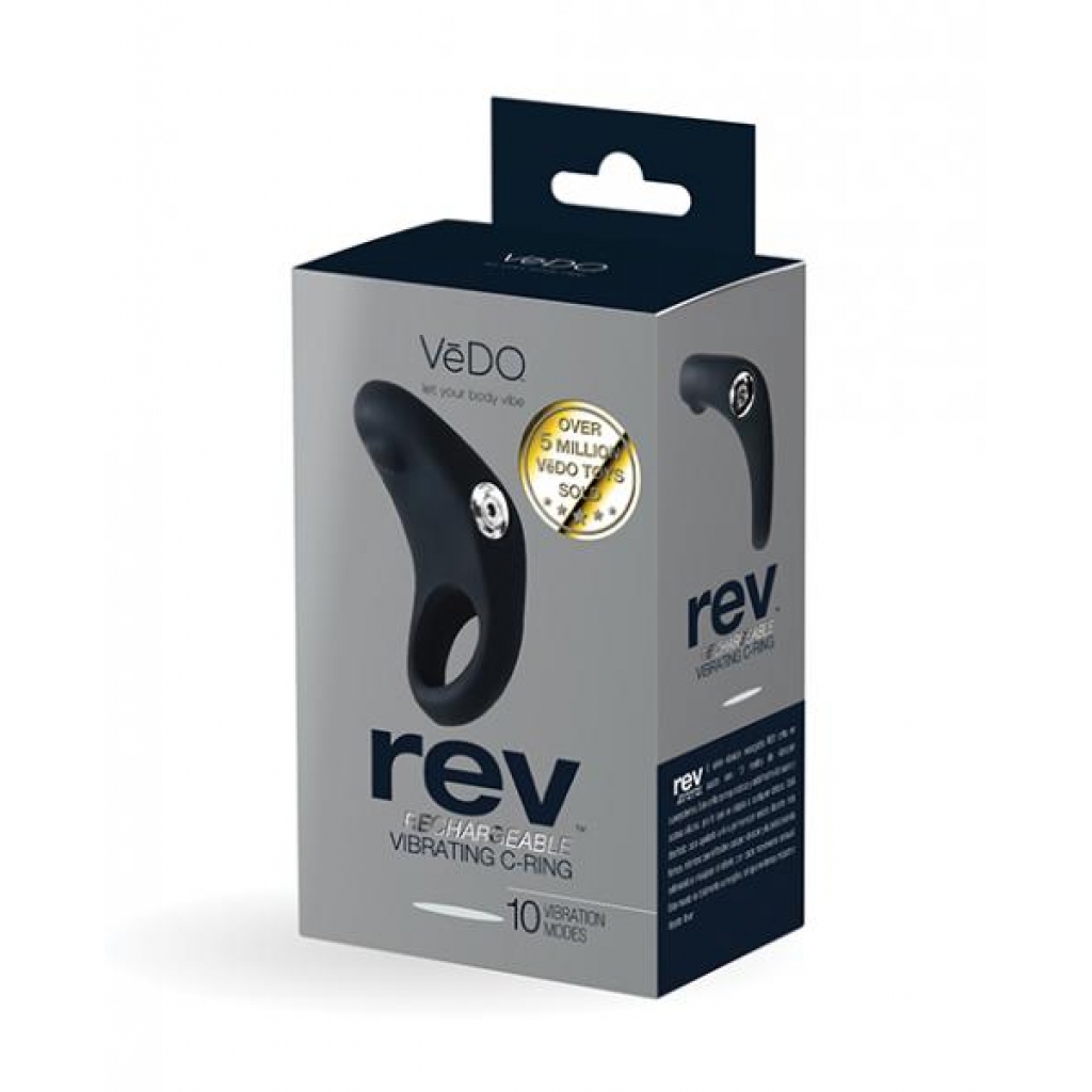 Vedo Rev Rechargeable C-ring Vibrating Black - Vedo