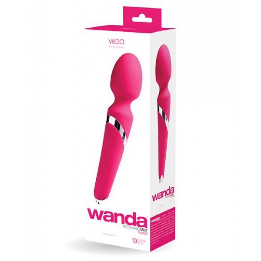 Vedo Wanda Rechargeable Wand Vibe Foxy Pink - Vedo