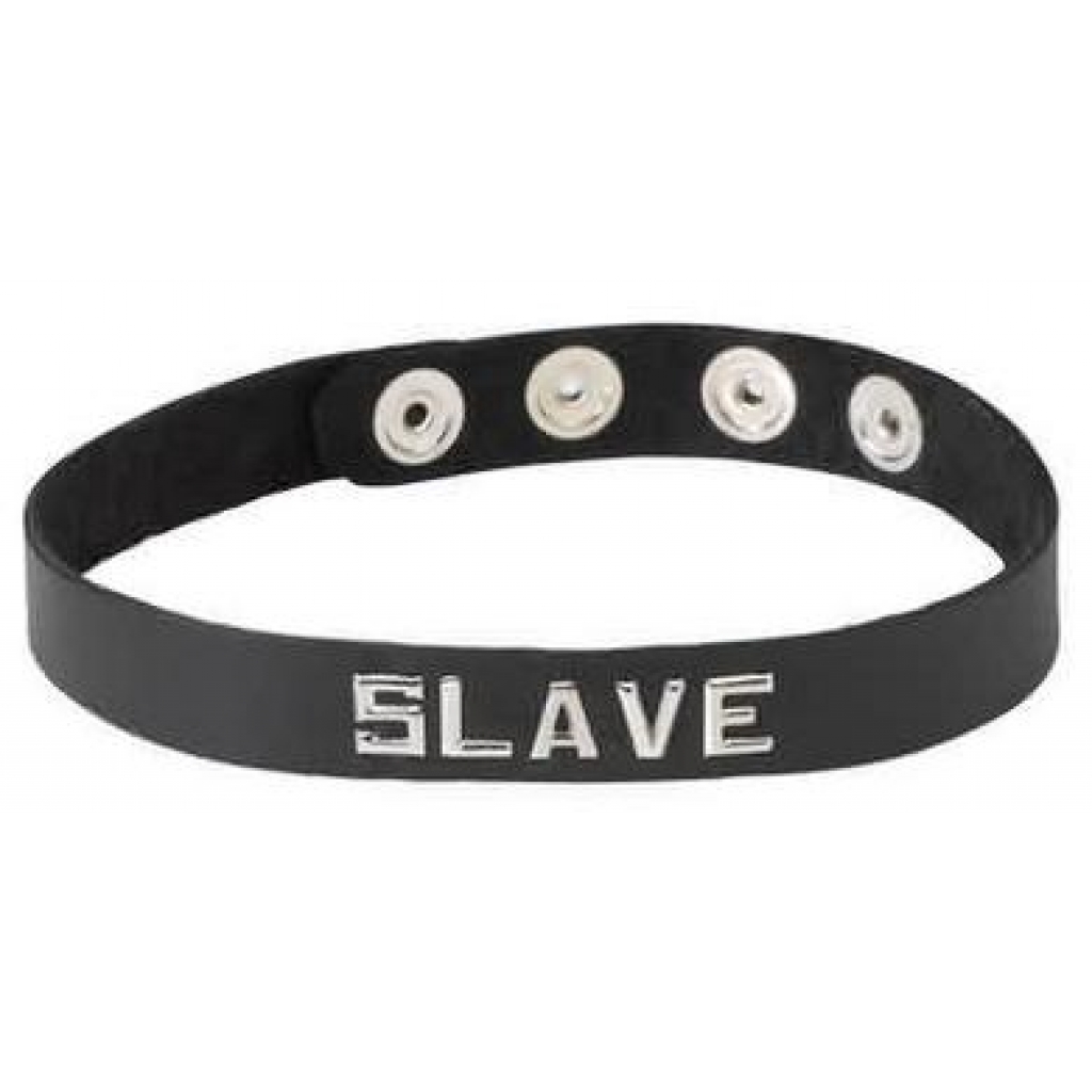 Wordband Collar - Slave - Black - Spartacus
