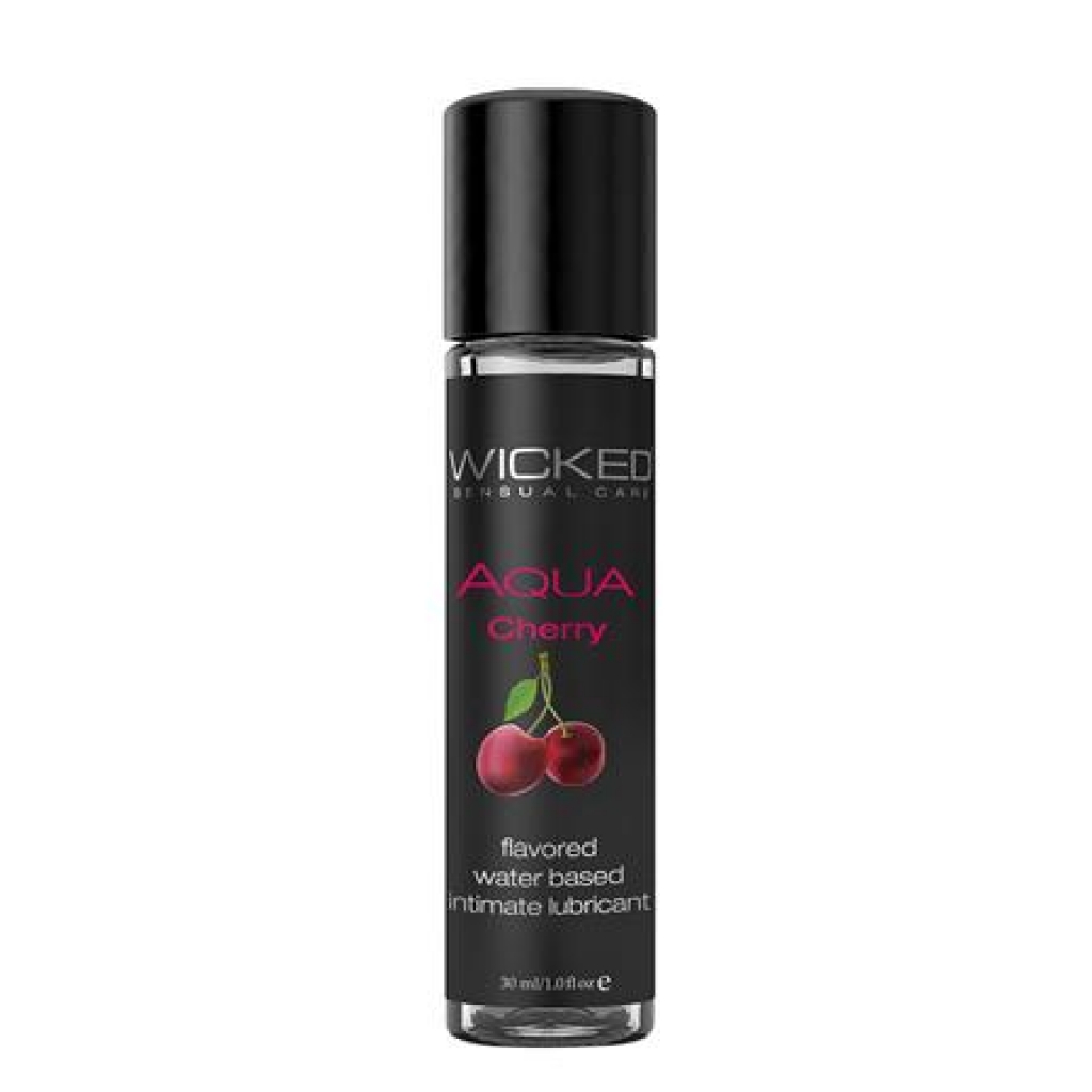 Wicked Aqua Flavored Lubricant Cherry 1oz - Wicked Sensual Care