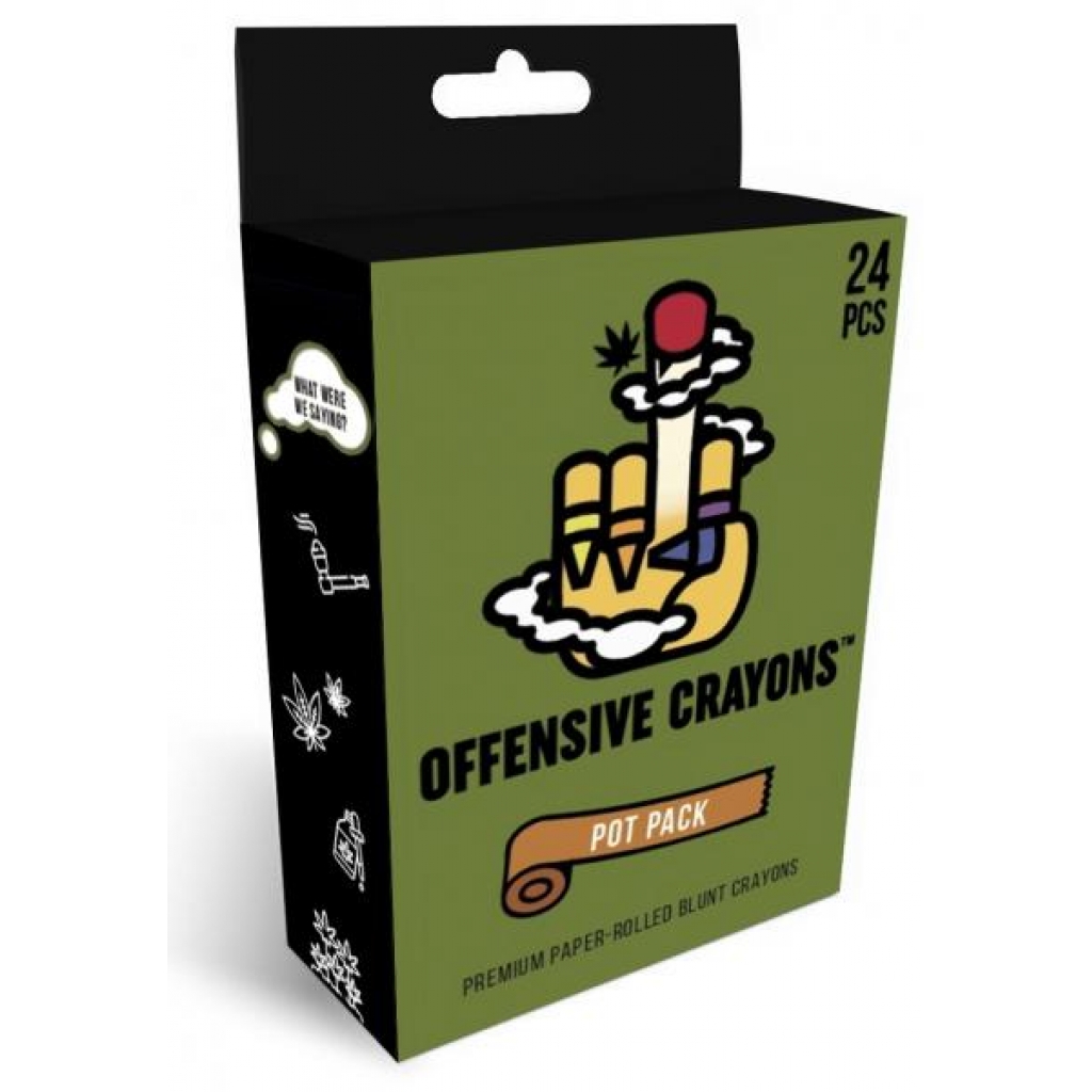 Pot Packs Offensive Crayons (net) - Wood Rocket