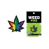 Rainbow Marijuana Leaf Pin (net) - Wood Rocket