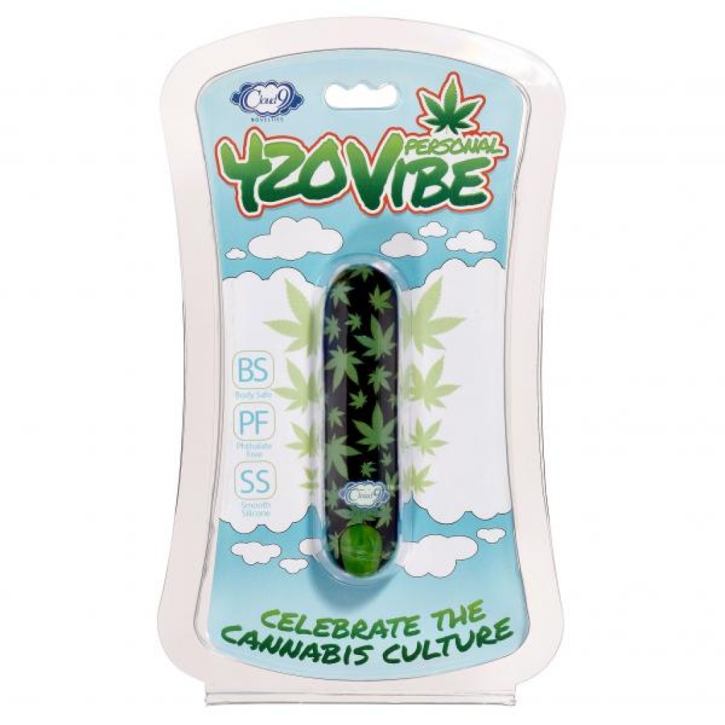 420 Stubby Vibe Black/cannabis Leaf - Cloud 9 Novelties