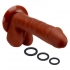 Pro Sensual Premium Silicone Dong Brown 8 inches with 3 C-Rings - Cloud 9 Novelties