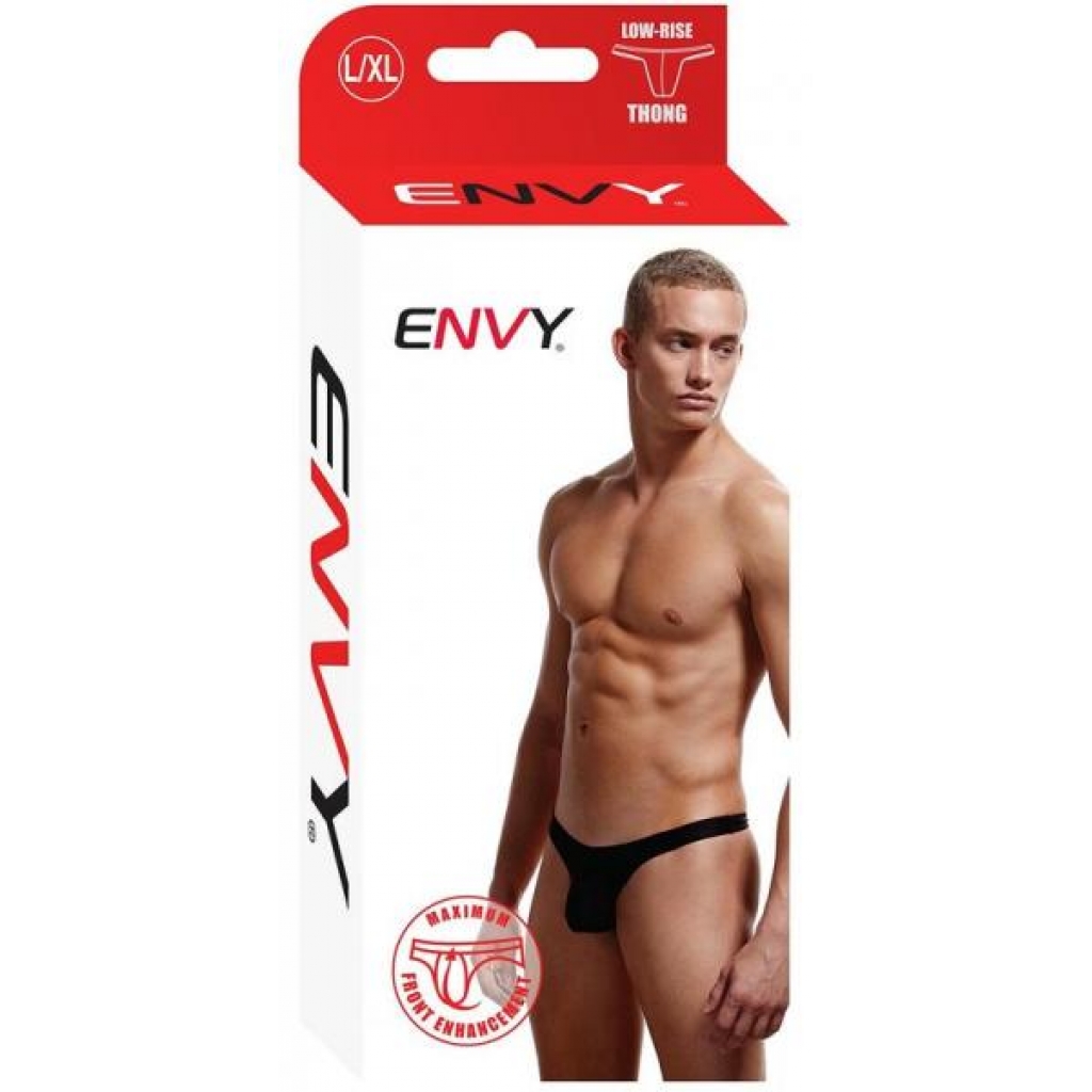 Envy Low Rise Thong Black L/xl - X-gen Products
