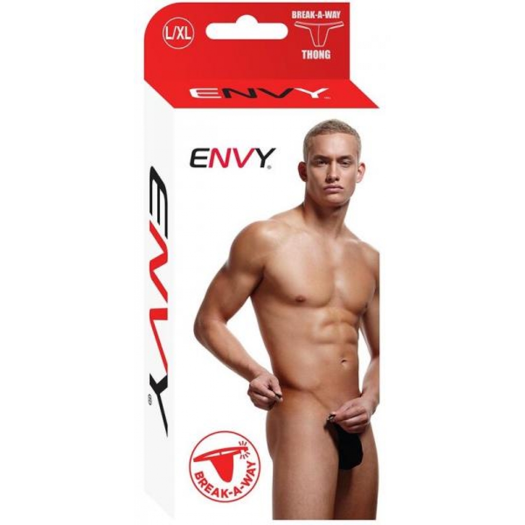 Envy Break-a-way Thong Black L/xl - X-gen Products
