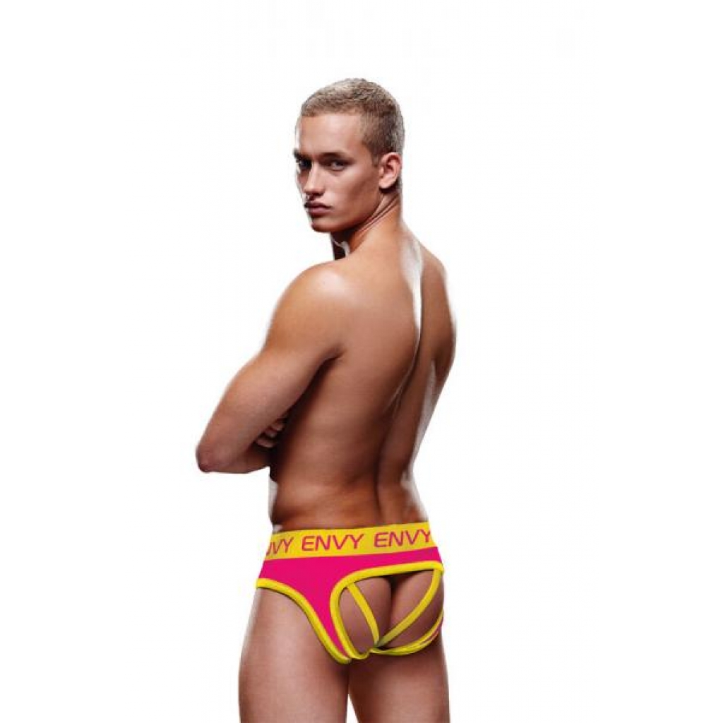Envy Solid Jock Pink/yellow M/l - X-gen Products
