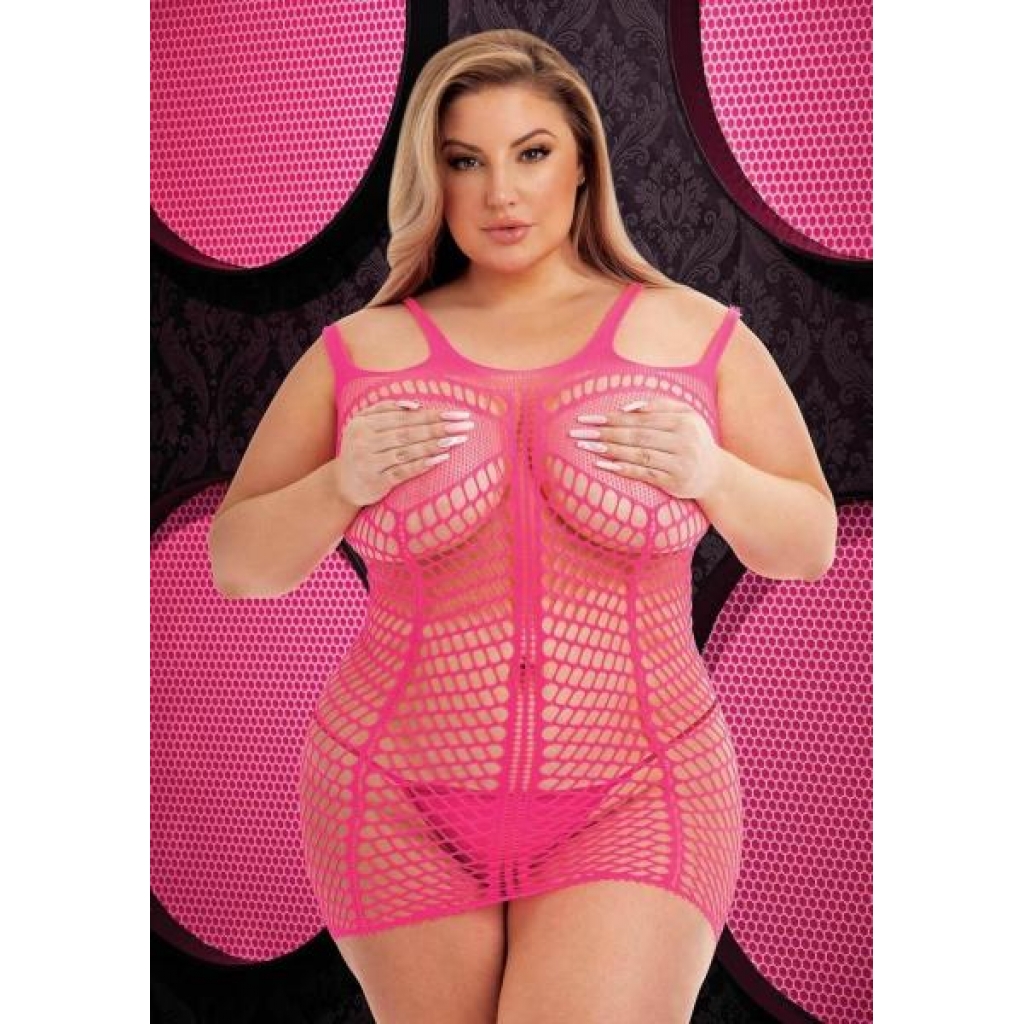 Lapdance Shredded Mini Dress Hot Pink Q/s - X-gen Products
