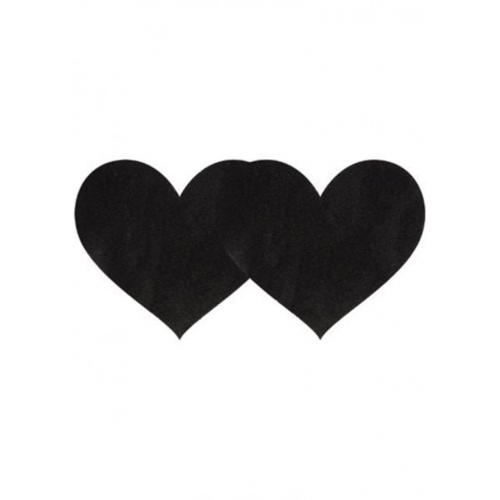 Pasties Black Satin Heart 2 Pack - X-gen Products