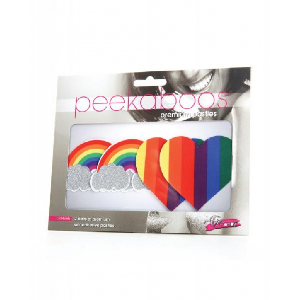 Pasties Pride Glitter Rainbows & Hearts - X-gen Products