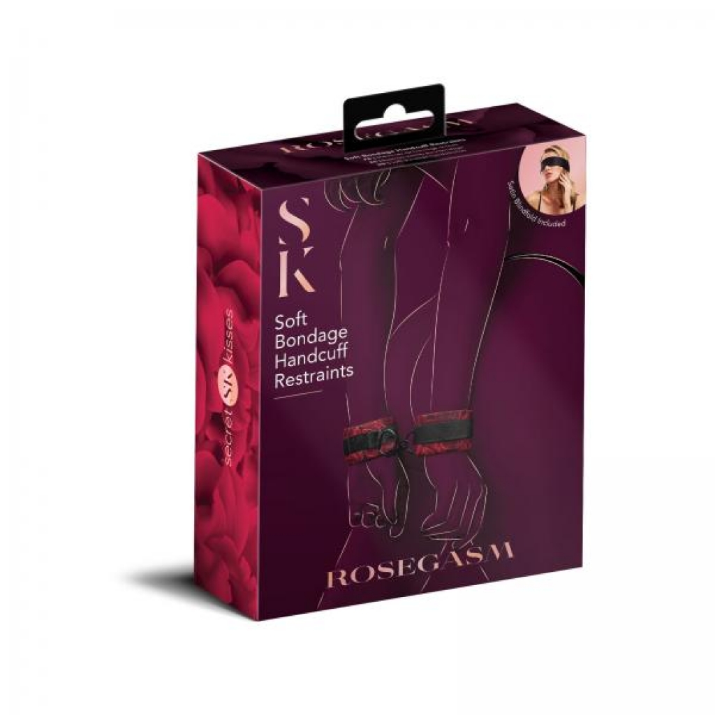 Rosegasm Cuffs W/ Satin Blindfold - X-gen Products
