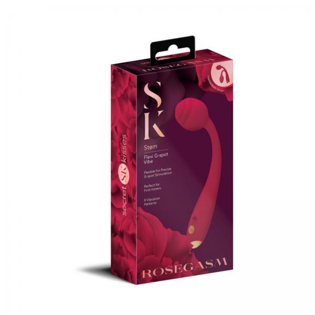 Rosegasm Long Stem Flexi Gspot Vibe Rose - X-gen Products