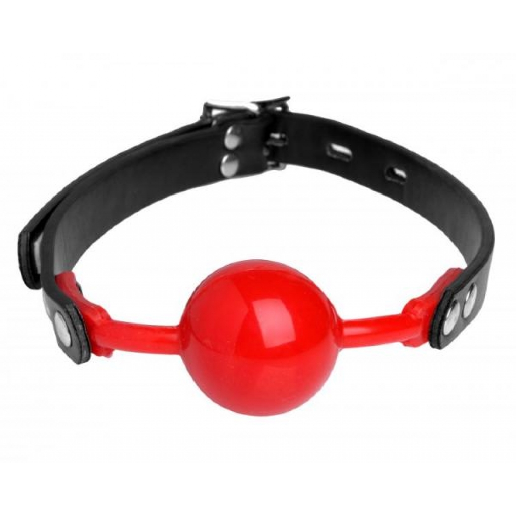 Hush Red Silicone Ball Gag Matte Finish - O/S - Xr Brands