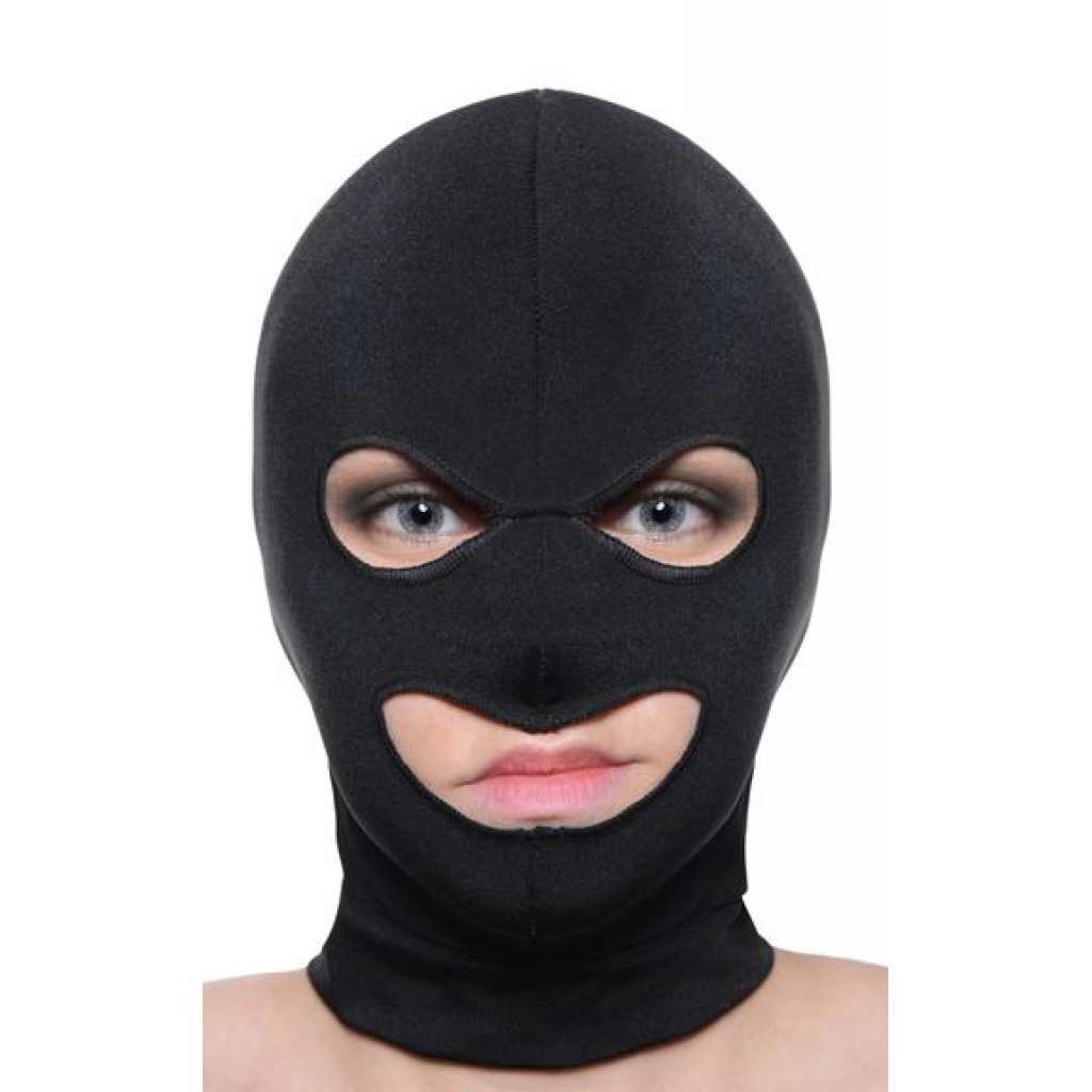 Facade Spandex Hood With Eyes And Mouth Holes Black O/S - Xr Brands