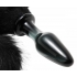 Tailz Midnight Fox Glass Butt Plug With Tail Black - Xr Brands