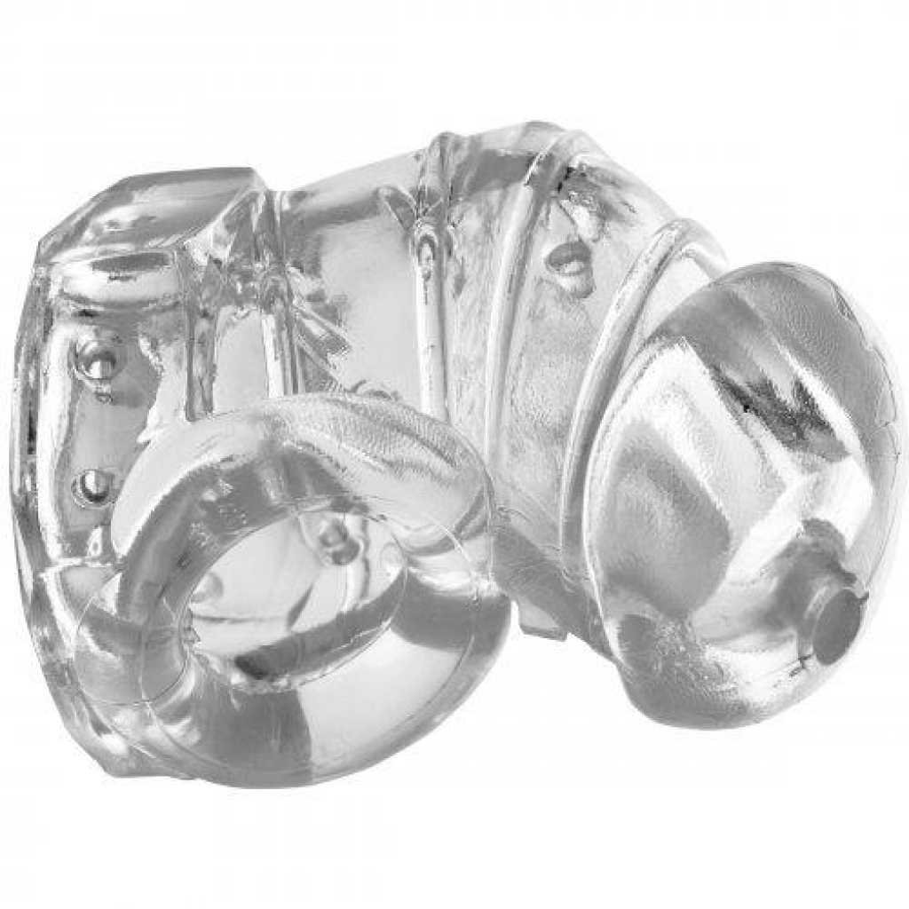 Detained 2.0 Restrictive Chastity Cage With Nubs Clear - Xr Brands