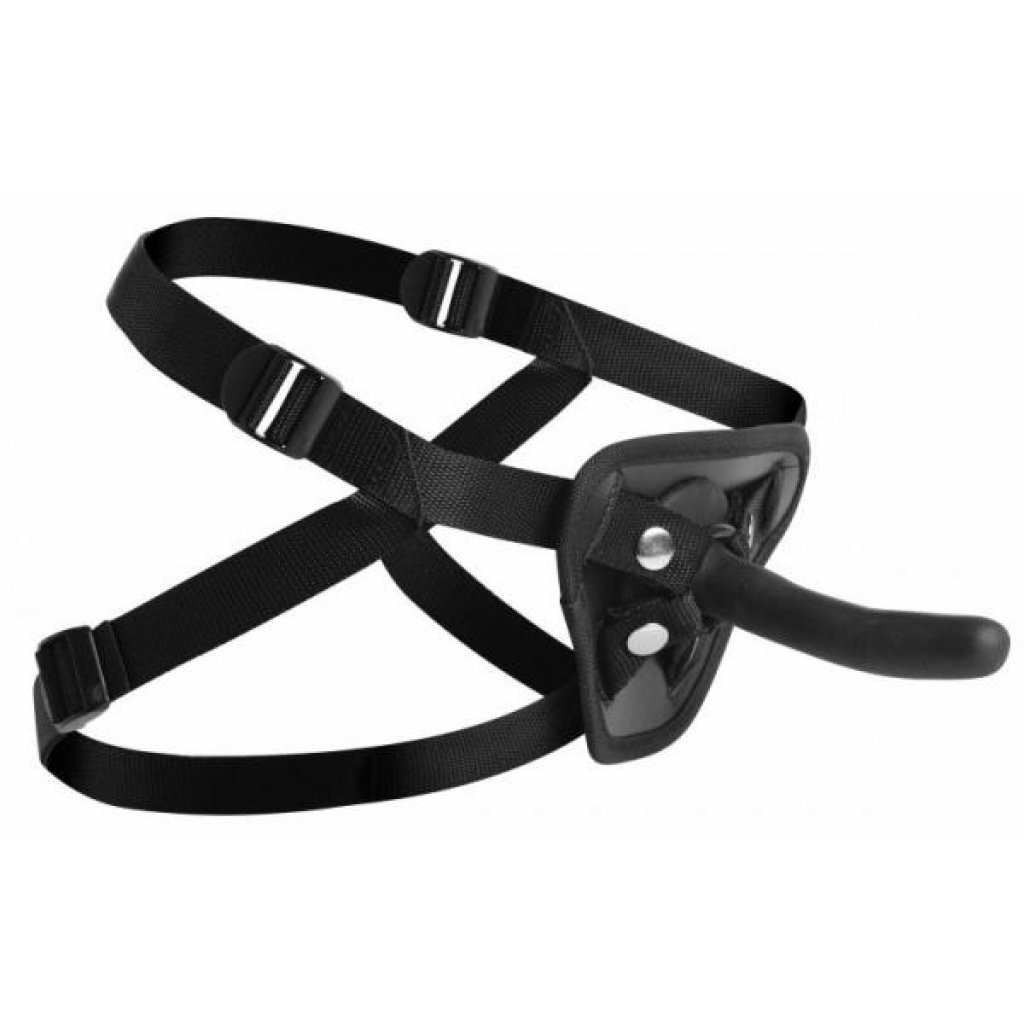 Pegged Pegging Dildo With Harness Black O/S - Xr Brands
