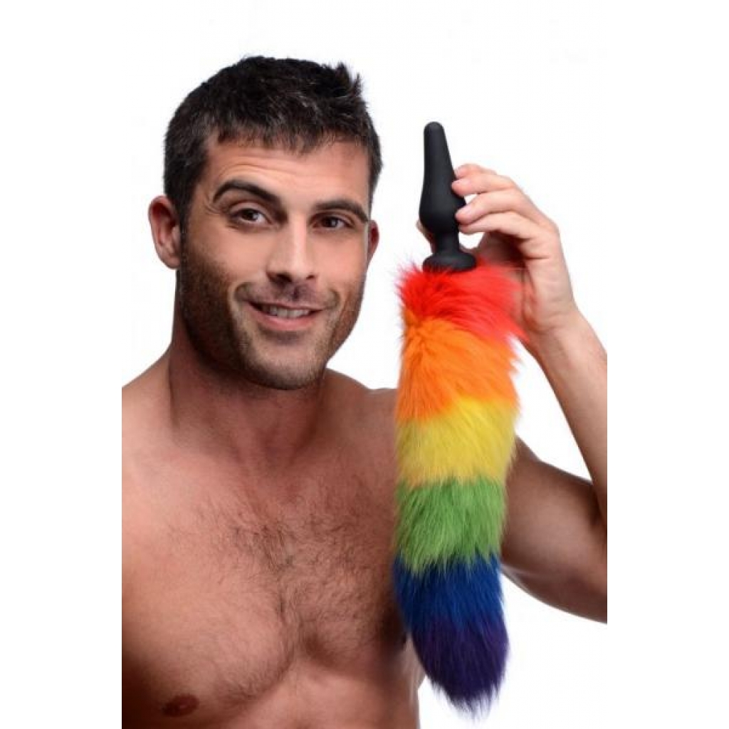 Tailz Rainbow Tail Silicone Butt Plug - Xr Brands