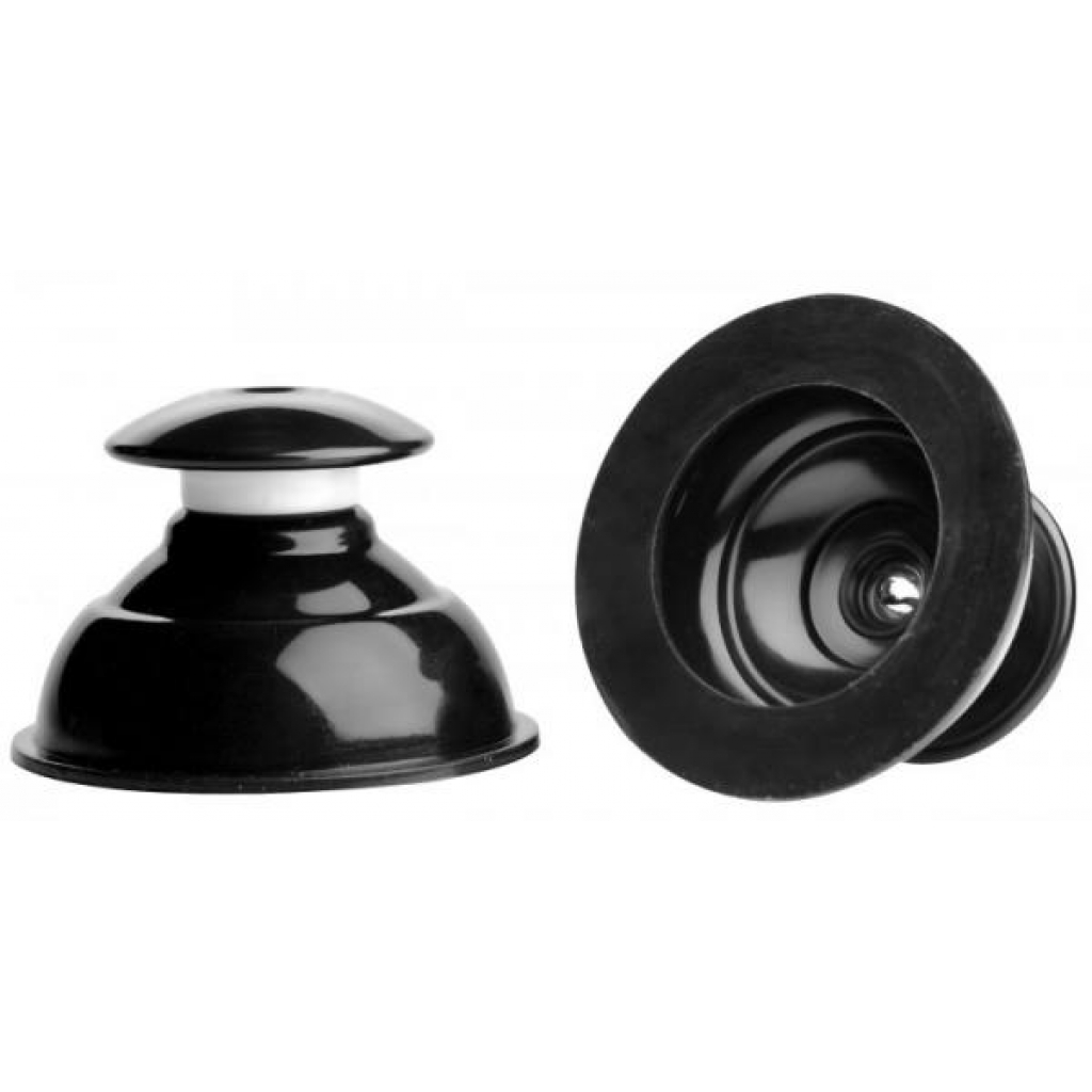 Plungers Extreme Suction Silicone Nipple Suckers Black - Xr Brands