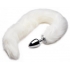 Extra Long Mink Tail Metal Anal Plug White - Xr Brands