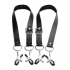 Spread Labia Spreader Straps with Clamps Black - Xr Brands
