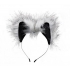 Tailz Grey Wolf Tail Anal Plug And Ears Set - Xr Brands