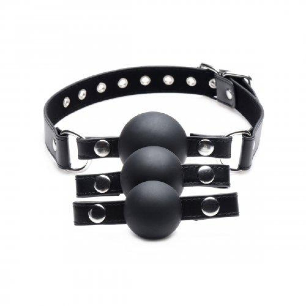 Strict Interchangeable Silicone Ball Gag Set Black - Xr Brands