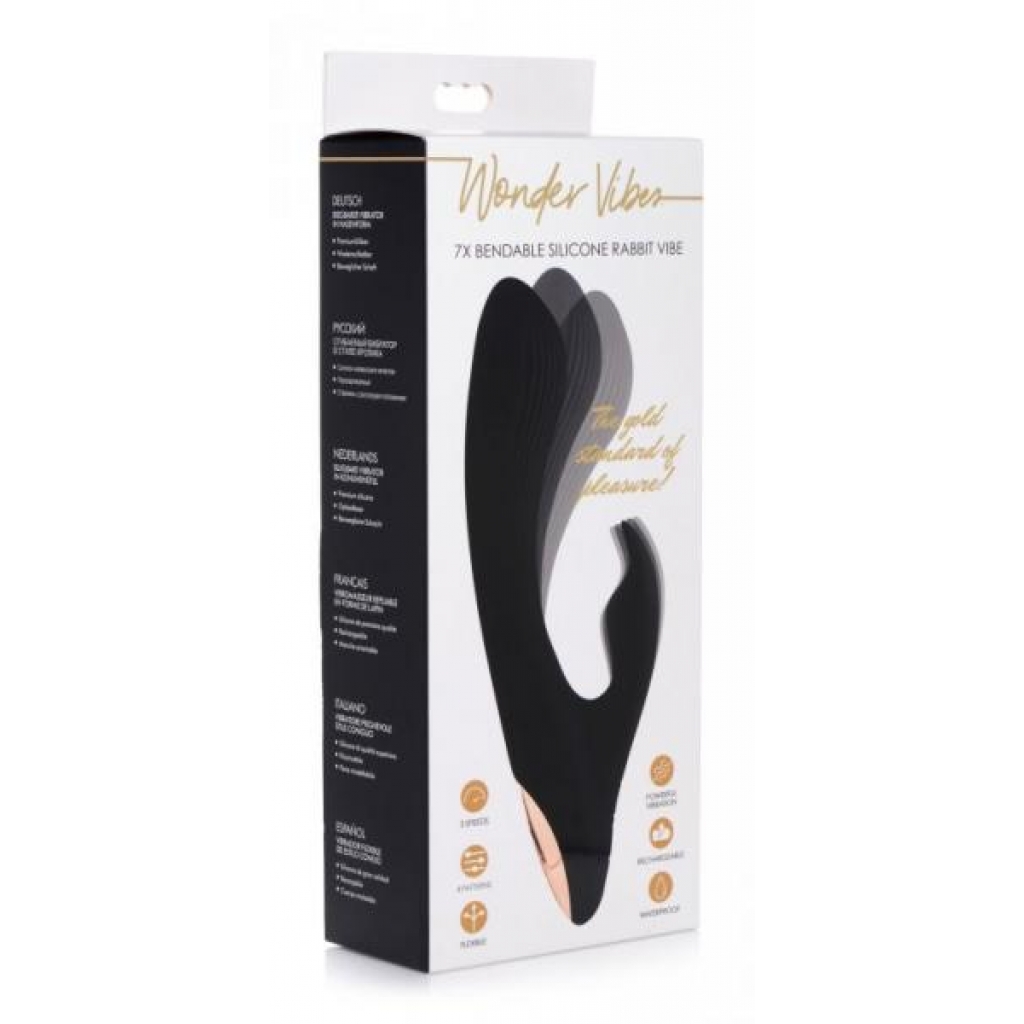 Wonder Vibes 7x Bendable Silicone Rabbit Vibe - Xr Brands