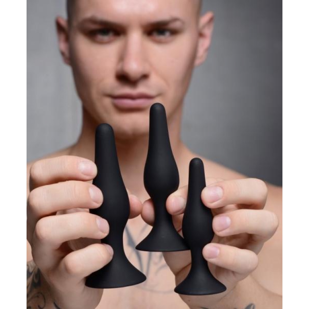 Master Series Triple Spire Tapered Silicone Anal Trainer 3pc Set - Xr Brands