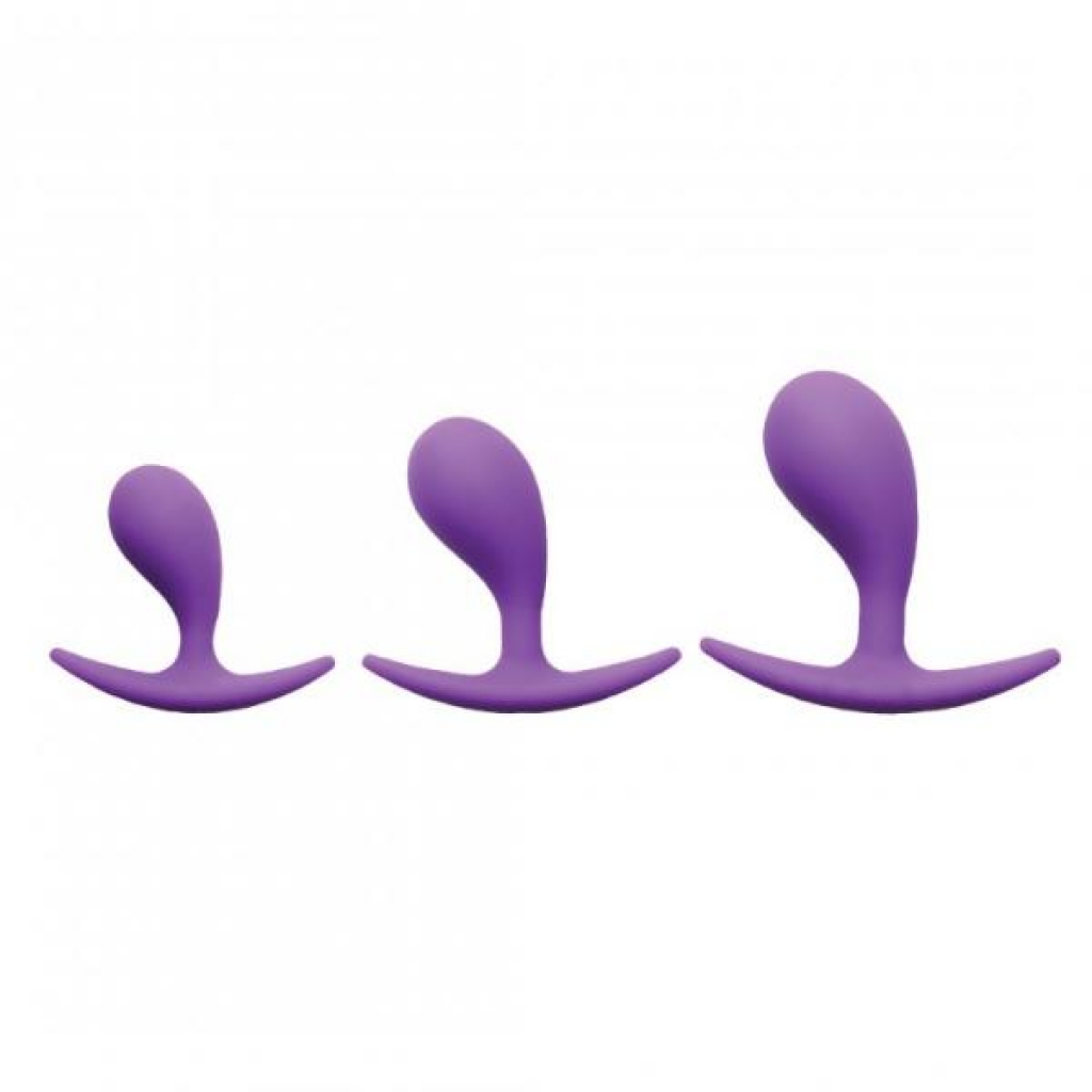 Frisky Booty Poppers Curved Silicone Anal Trainer 3pc Set - Xr Brands