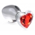 Booty Sparks Red Heart Glass Anal Plug Medium - Xr Brands