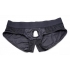 Strap U Lace Envy Crotchless Panty Harness Black S/m - Xr Brands