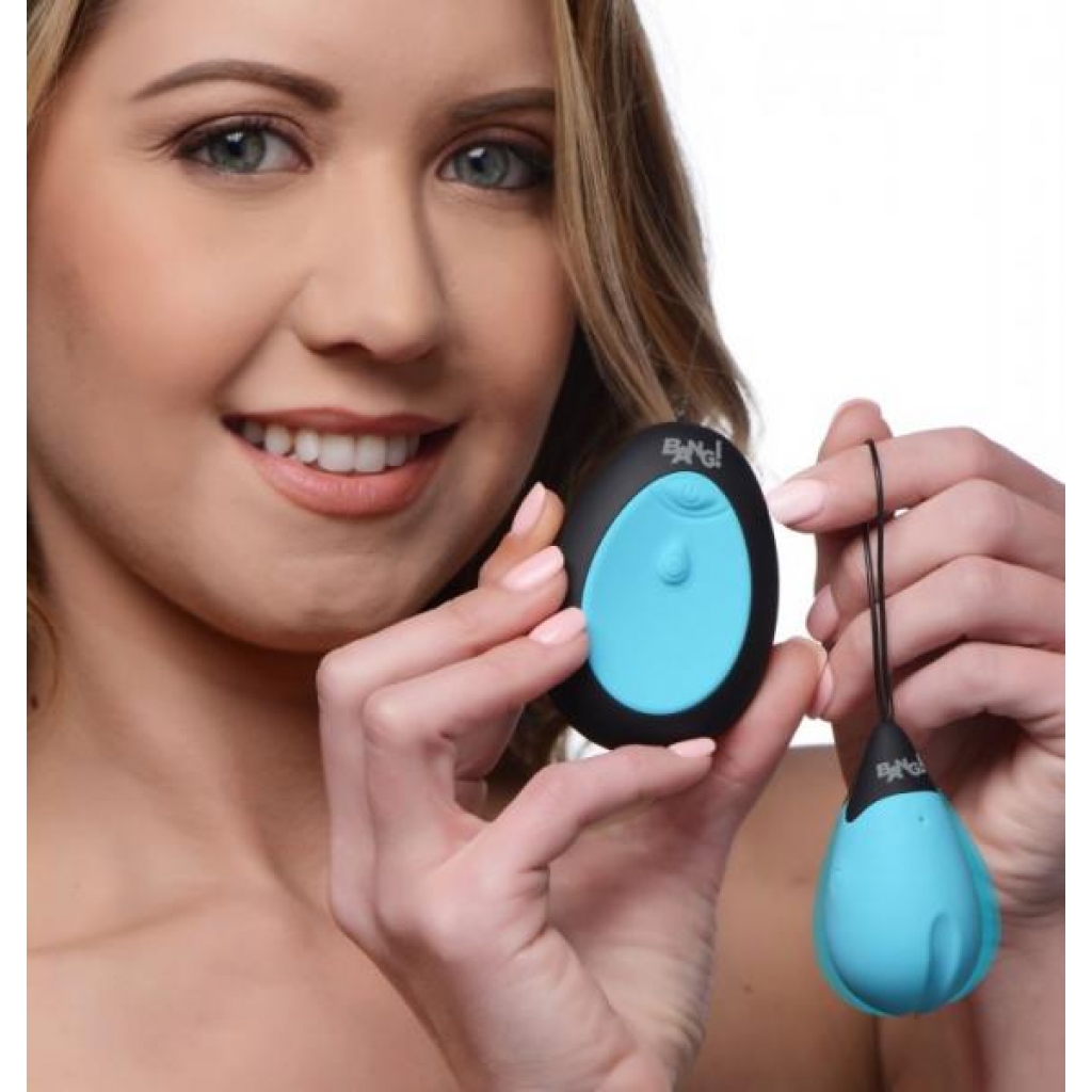 Bang! 10x Vibrating Silicone Egg W/ Remote Blue - Xr Brands
