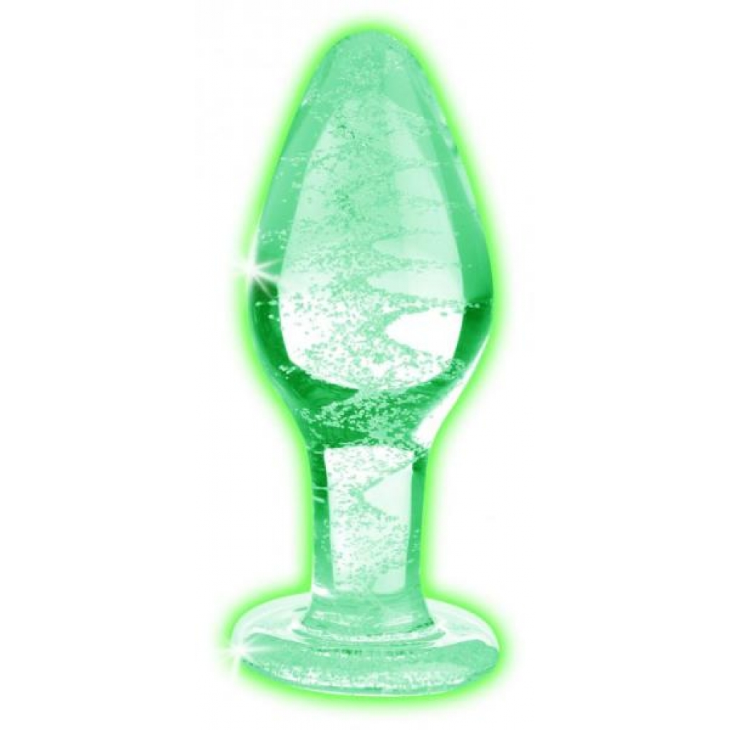 Booty Sparks Glow-in-the-dark Glass Anal Plug Large - Xr Brands