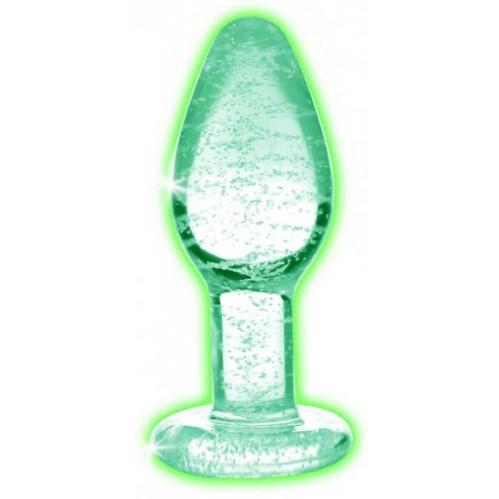 Booty Sparks Glow-in-the-dark Glass Anal Plug Small - Xr Brands