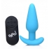 Bang! 21x Vibrating Silicone Butt Plug W/ Remote Blue - Xr Brands