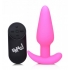 Bang! 21x Vibrating Silicone Butt Plug W/ Remote Pink - Xr Brands
