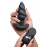 Bang! 21x Vibrating Silicone Swirl Butt Plug W/ Remote Black - Xr Brands
