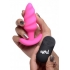 Bang! 21x Vibrating Silicone Swirl Butt Plug W/ Remote Pink - Xr Brands