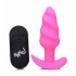 Bang! 21x Vibrating Silicone Swirl Butt Plug W/ Remote Pink - Xr Brands