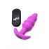 Bang! 21x Vibrating Silicone Swirl Butt Plug W/ Remote Purple - Xr Brands