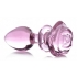Booty Sparks Pink Rose Glass Large Anal Plug - Xr Brands