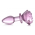 Booty Sparks Pink Rose Glass Small Anal Plug - Xr Brands